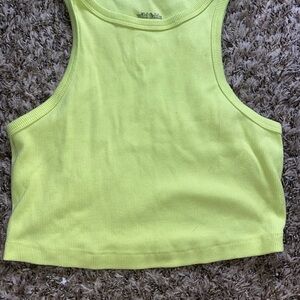 Wild Fable Lime Green Ribbed Tank Top